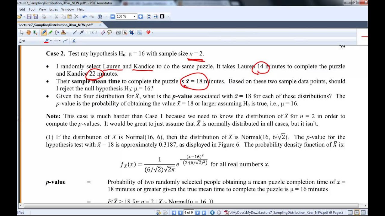 Lecture 7 Sampling Distribution of Xbar YouTube