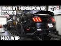 Highest horsepower shelby gt350r in the world  1497 whp  fathouse fab 1400r twin turbo