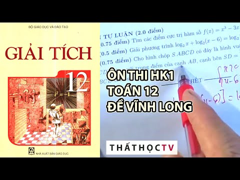 Giải Đề Thi Học Kì 1 Môn Toán 12 Sở Vĩnh Long