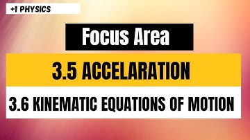 +1 Physics|Motion in a Straight Line|Focus Area|+1 Physics||PlusOne Physics|Part 2|Fizixguru