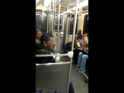 Funny lady on the cta redline .