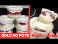 Bolo no Pote#bolonopote#bolodemorango  #bolofacil#bolorecheado