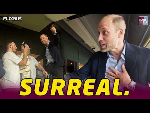Small podcast channel for Aston Villa bump into Prince William at the Europa final… Only to discover he is a regular viewer