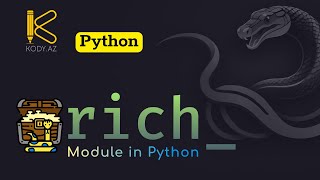 Python Rich modulu | Rich Module in Python | Console Print Terminal | #kody_az