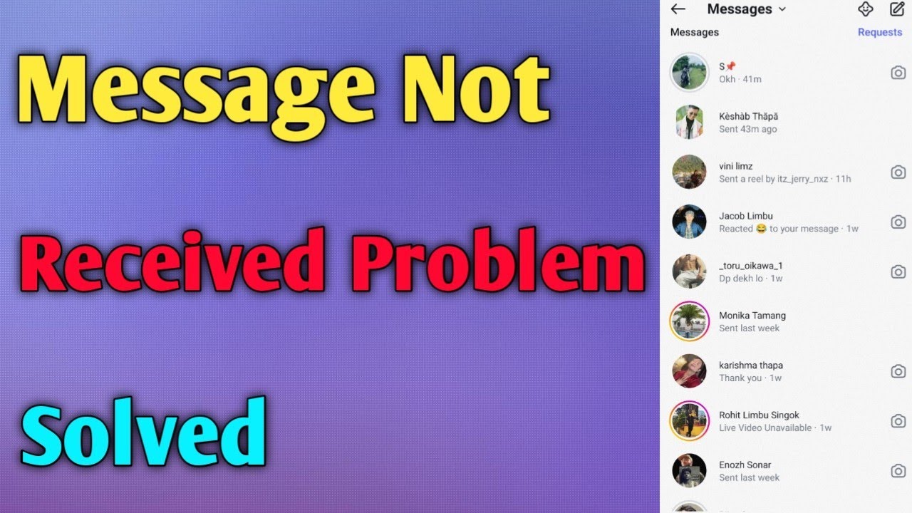 Message sending but not received in Instagram problem solved 2025