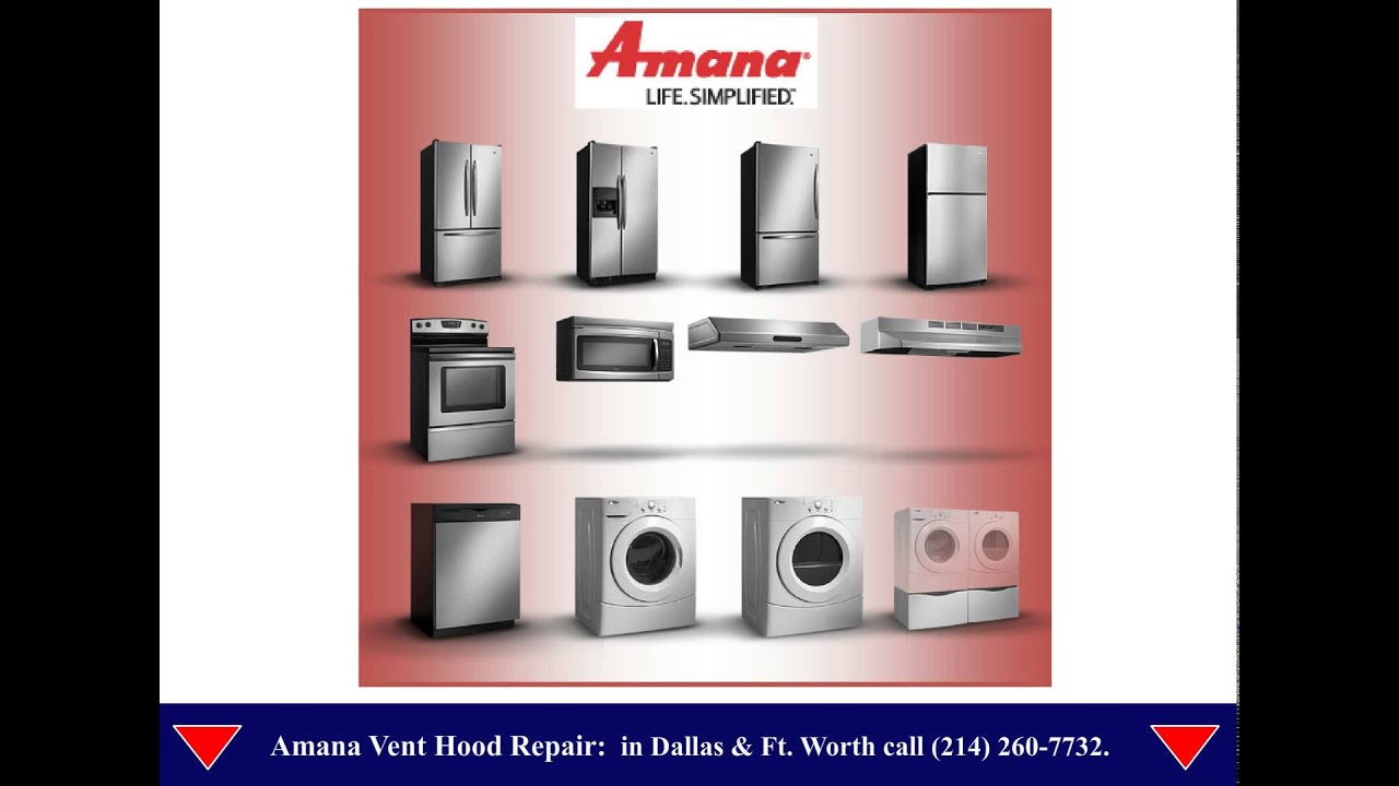 Amana vent hood repair Dallas - YouTube