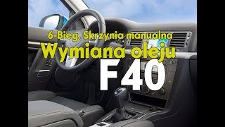 🔧 F40 wymiana oleju - Skrzynia manualna 6-Bieg. - YouTube