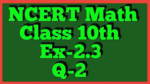 Class-10th,Ex-2.3,Q 2 (Polynomials) NCERT CBSE