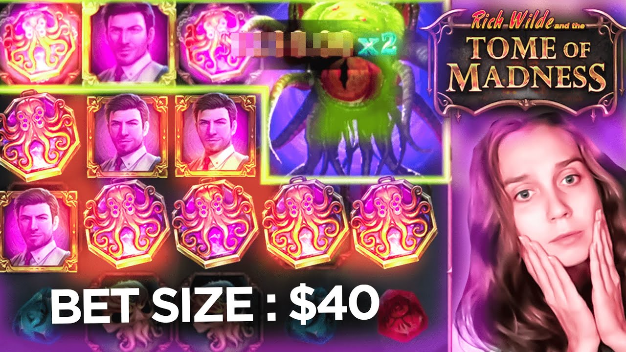 HUGE *$40 BET SIZE* BONUS on Tome of Madness! - YouTube