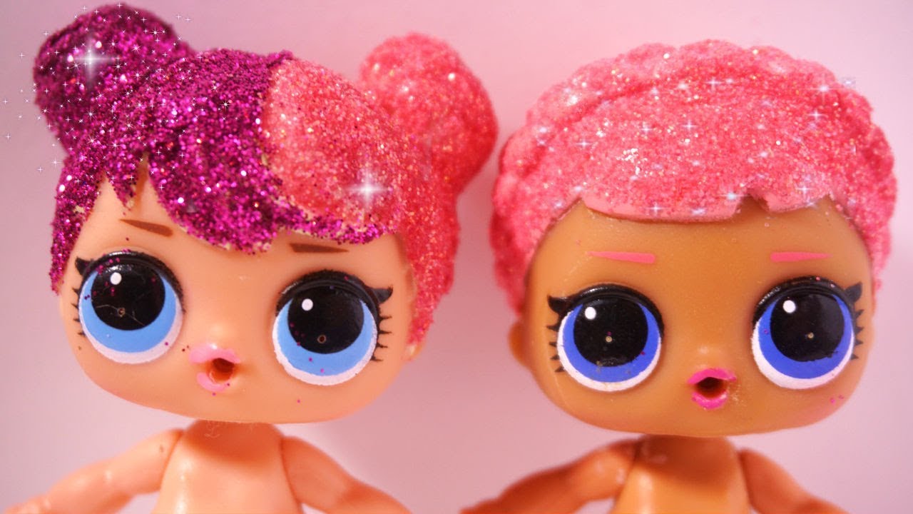 LOL SURPRISE DOLLS How To Make Glitter Hair On LOL DOLLS! - YouTube