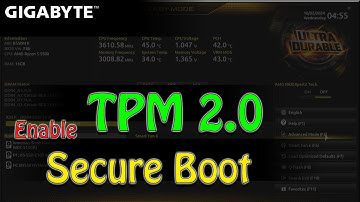 Gigabyte TPM & Secure Boot Enable