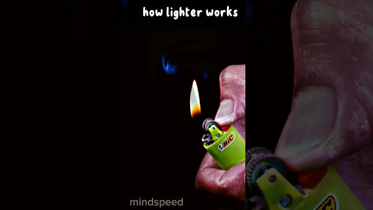 How lighter works close-up in 
