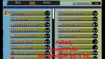 FFX get any item in early game(using cheat engine)