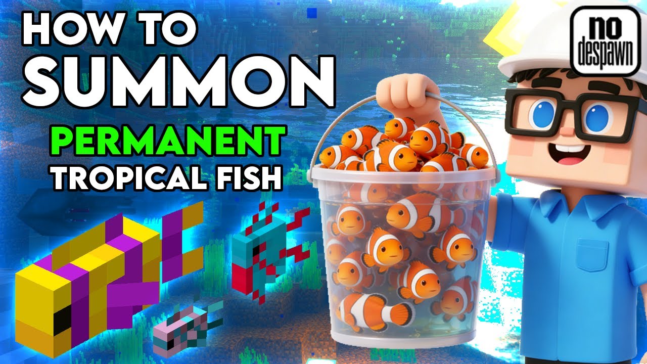How to Summon Persistent Tropical Fish in Minecraft - YouTube