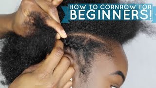 How to braid/cornrow FOR BEGINNERS!