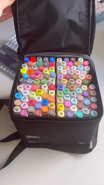 Unboxing 104 Ohuhu Markers & Review #ohuhumarkers #ohuhu #unboxing #artshorts #artsupplies