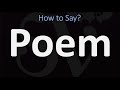 How to Pronounce Poem? (2 WAYS!) British Vs US/American English Pronunciation