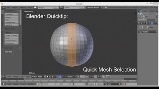 How to-Blender Quick tip: Quick mesh selection