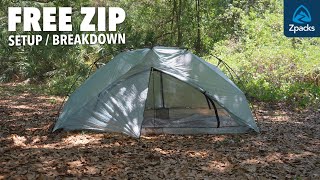 Zpacks Free Zip 2P Tent | Set Up and Breakdown