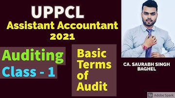 AUDIT II CLASS 1 II UPPCL || ASSISTANT ACCOUNTANT 2021 II BASIC OF AUDITING || AUDITING FOR PSU EXAM