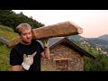 From Tree to Beam. Hand Hewing Beams for our Homestead in Northern Italy.