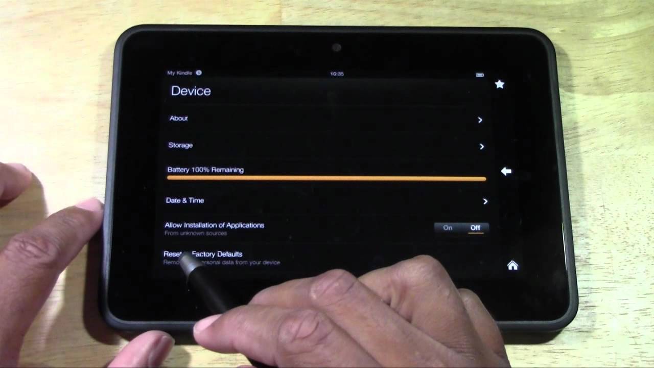 Kindle Fire HD: How to Reset Back to Factory Settings​​​  H24TechVideos​​​