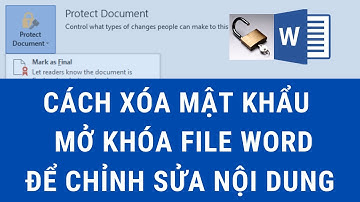 Xóa mật khẩu file word và mở khóa file word để chỉnh sửa | Khắc phục lỗi không chỉnh sửa được word