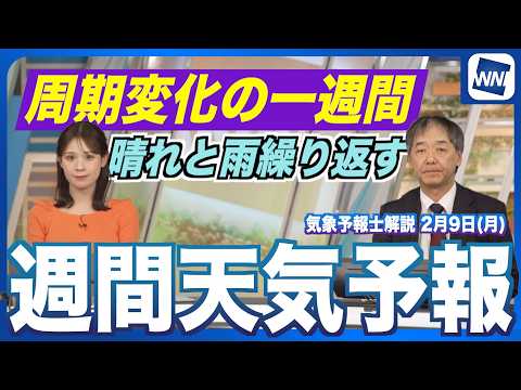 【週間天気予報】今週は天気が周期変化 祝日と週明けに雨予想