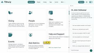 Tithely AI Demo: Smarter Church Insights, Giving Reports & Member Engagement