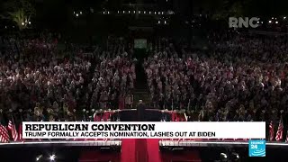 US President Donald Trump accepts nomination