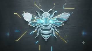 Bee Cypher Animation: Neon to 3D Glass Transformation ✨