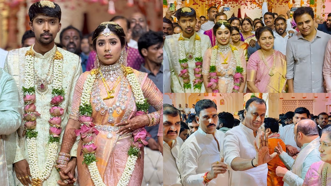 Komati Reddy Raj Gopal Reddy Aler Ex MLA Gongidi Sunitha Reddy Daughter Wedding | Ktr | Komati Reddy ...