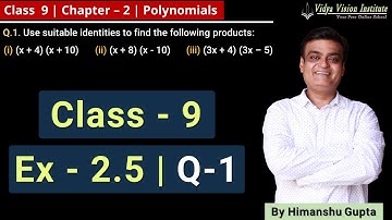 Class 9 Maths, Exercise 2.5 - Q 1 🌟 Polynomials 🌟 NCERT, CBSE 🎯