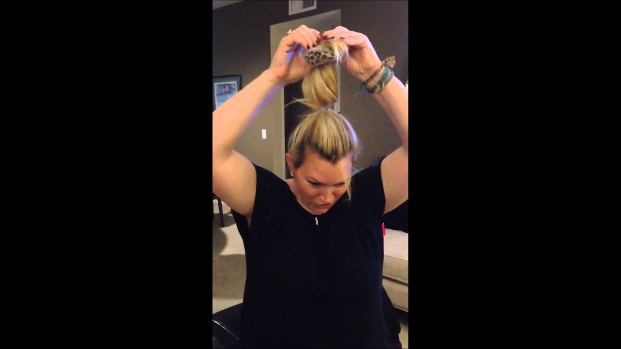 How To Do A Scrunchie Bun Hair By Jennifer Smith Easy Up Do