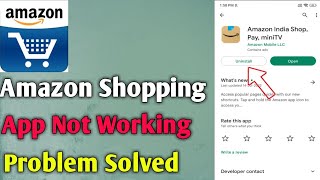 Amazon Shopping App Not Working Problem Solved. screenshot 1