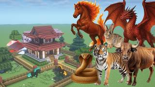 How To Make a Horse, Snake, Dragon, Rabbit, Tiger, and Ox Farm in Minecraft PE
