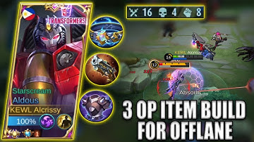ALDOUS OFFLANE NEW 3 ITEM BUILD ARE TOO OP THIS SEASON! TRY THIS BUILD🔥ALDOUS BEST BUILD 2022 - MLBB