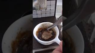 【 ミニチュア料理 】 トンテキ 本当に食べられるミニチュア料理   #tinykitchen #miniaturecooking #minifood #tinyfood #miniature