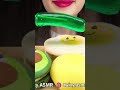 ASMR GREEN AND YELLOW FOOD *FINGER JELLY 핑거 젤리 먹방 EATING SOUNDS #shorts