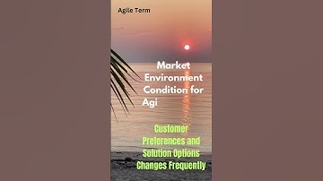 I learn agile. This short makes me understand about market environment in agile. #agile #shorts
