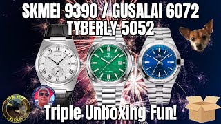 Skmei 9390 Tyberly 5052 Gusalai 6072 Quartz Watch Triple Unboxing Fun