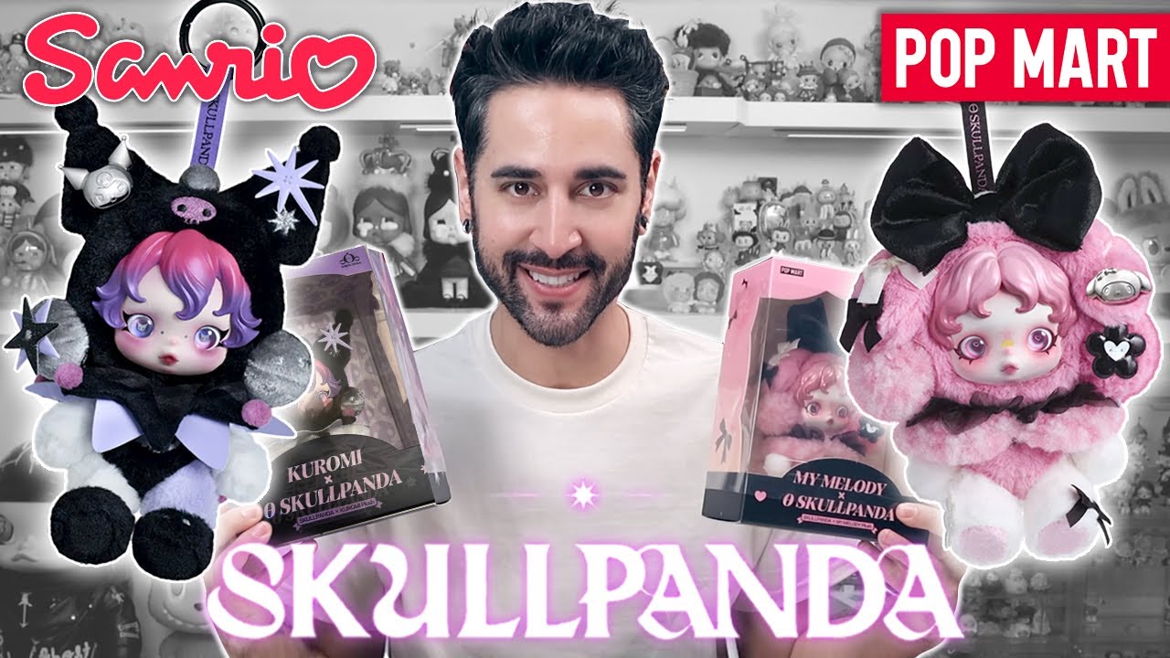 SKULLPANDA × KUROMI & MY MELODY Plush 🐻  POP MART X SANRIO 💜