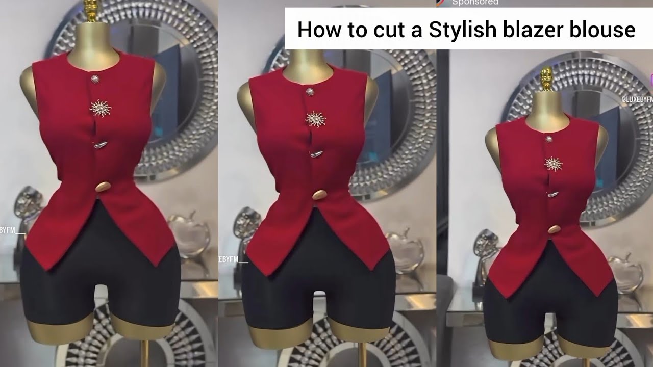 HOW TO CUT A STYLISH BLAZER TOP #blazer