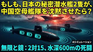 もし日本の秘密潜水艦2隻が中国精鋭艦隊15隻を無力化したら【むげん・かがみvs15隻・2028】