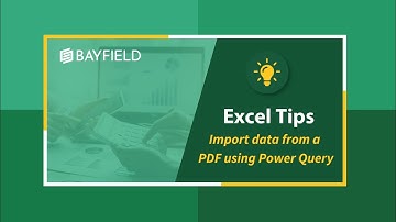 Import Data from PDF using Power Query