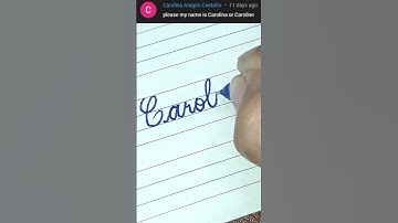 “Carolina” How to Write Your Name in Cursive Writing | #shorts