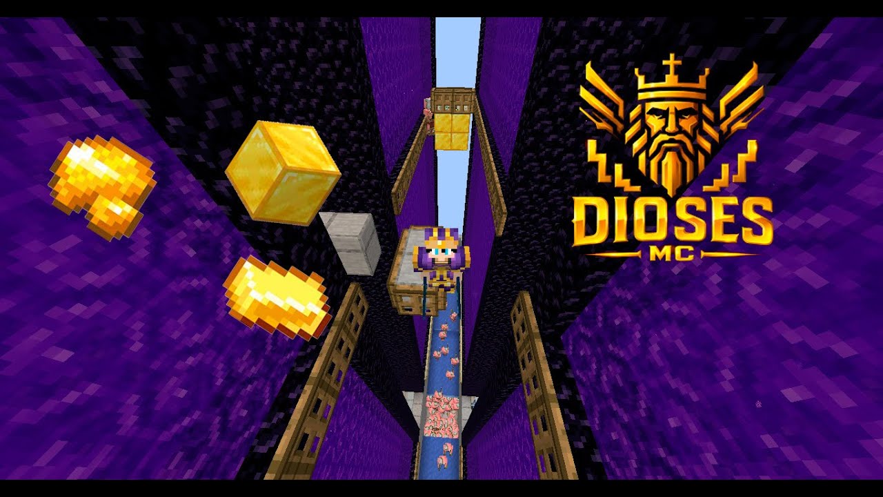 Como hacer una granja de Oro en DIOSESMC #minecraft #veggeta777 #diosesmc