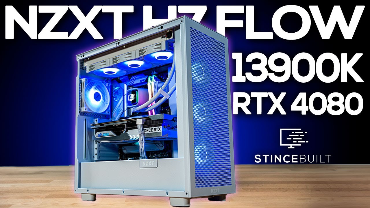 NZXT H7 Flow i9-13900k + RTX 4080 PC Build! Whiteout - YouTube