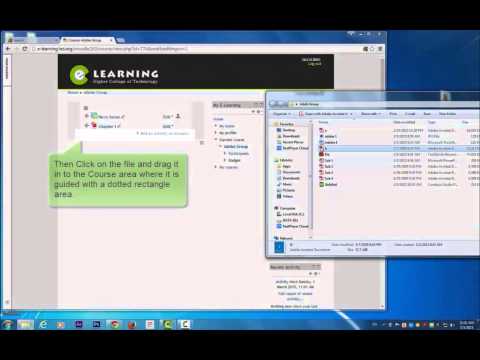 How to Upload Material into a Course (Drag and Drop) in HCT E-learning Portal (Moodle2.6)