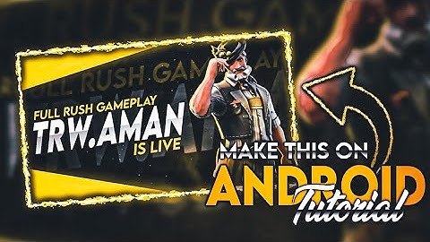 How To Make Gaming Thumbnail On Android | PS CC On Android | By Crezy King GFX